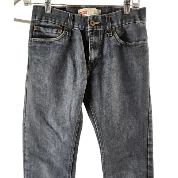 Levis 511 Slim Denim Jeans Dark-Wash Boy Size 16 Men's W28/L28 - Picture 2 of 6